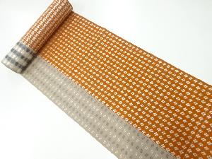 アンティーク　花模様織出し八寸帯地反物